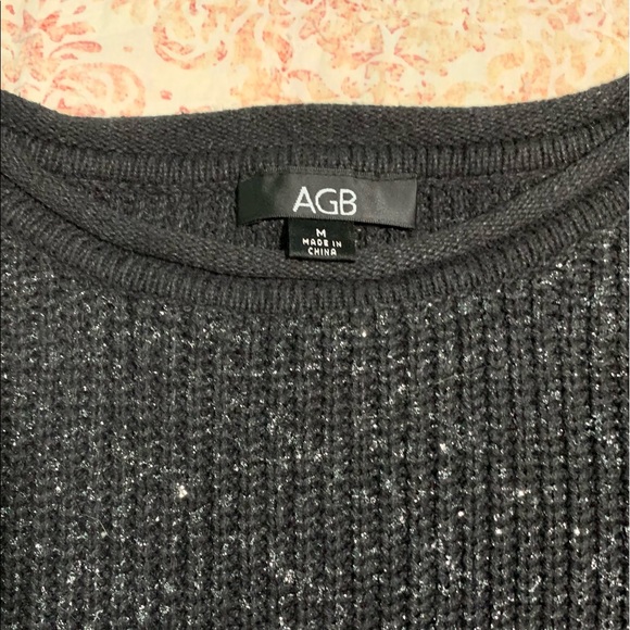 Ladies AGB round neck glittery sweater - Picture 3 of 4